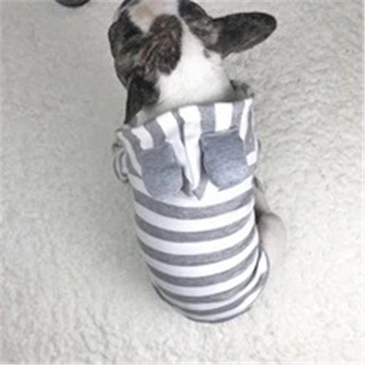 HKM-341395 Cozy Striped Cotton Sweater for Pets