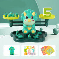 HKM-341715 Math Teaching Stack Balance Toy for Kids - Early Learning Dinosaurs Logic Game