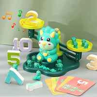 HKM-341715 Math Teaching Stack Balance Toy for Kids - Early Learning Dinosaurs Logic Game