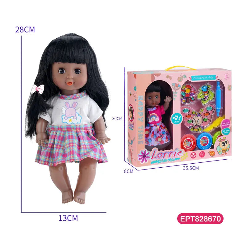 HKM-341779 28Cm Educational Musical Doll with Insect Colored Mud for Kids Ages 2-4