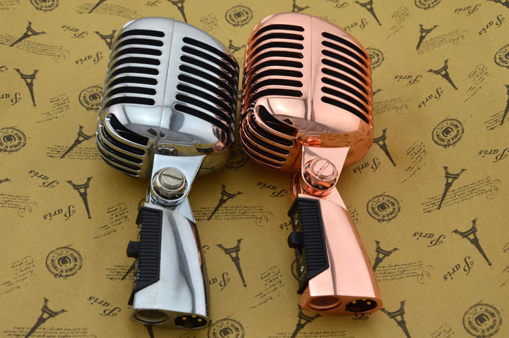 KTX-341843 Dynamic All-Metal Karaoke Microphone with Heart-Shaped Pick-up Pattern - Gold, Silver, Rose Gold