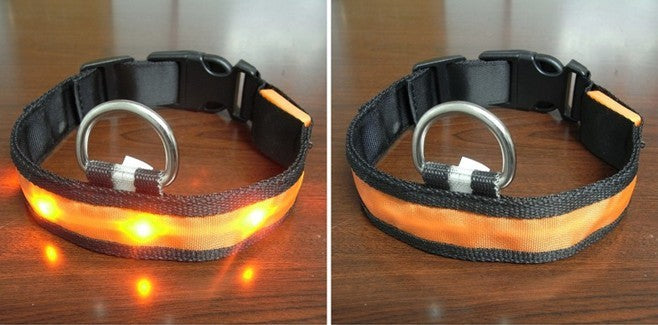 HKM-341843 Pomeranian Husky Small And Medium-Sized Big Dog Smlxl Luminous Led Pet Collar
