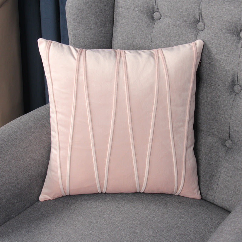 HKM-341971 Modern Plush Solid Color Cushion Cover for Sofa, Office, and Bed - 45x45cm