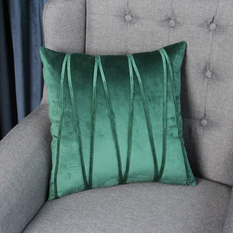 HKM-341971 Modern Plush Solid Color Cushion Cover for Sofa, Office, and Bed - 45x45cm