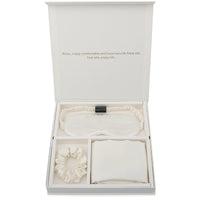 HKM-341971 Silk Eye Mask Gift Set with Pillowcase and Scrunchie - Breathable, Hypoallergenic, Anti-Aging