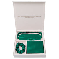 HKM-341971 Silk Eye Mask Gift Set with Pillowcase and Scrunchie - Breathable, Hypoallergenic, Anti-Aging