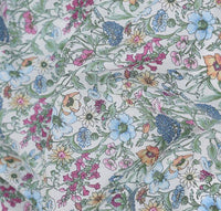 HKM-341971 Soft 100-Count Tana Lawn Cotton Fabric - Rachel Blue Flower, 25cm x 135cm