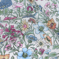 HKM-341971 Soft 100-Count Tana Lawn Cotton Fabric - Rachel Blue Flower, 25cm x 135cm