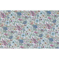 HKM-341971 Soft 100-Count Tana Lawn Cotton Fabric - Rachel Blue Flower, 25cm x 135cm