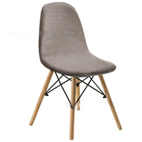 HKM-342035 Long Plaid Jacquard Chair Cover in Modern Geometric Design - Multiple Colors Available