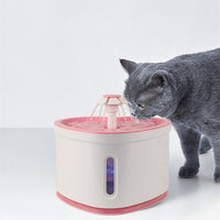 HKM-342163 Automatic Pet Water Fountain with LED Light and 2L Capacity, Silent Pump, 3 Flow Settings