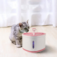 HKM-342163 Automatic Pet Water Fountain with LED Light and 2L Capacity, Silent Pump, 3 Flow Settings