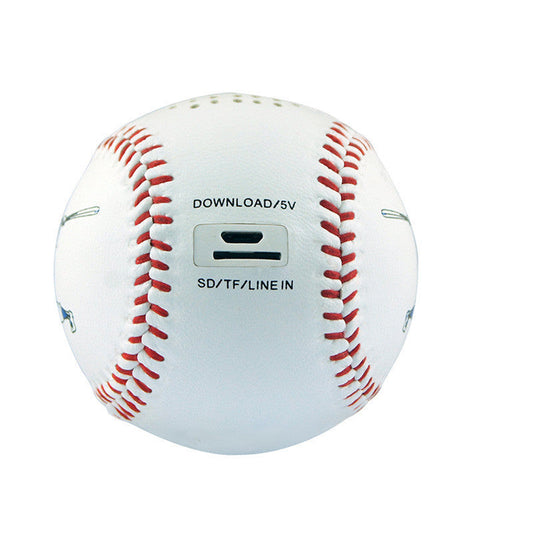 HKM-342355 Bluetooth Baseball Home Speaker - 600mAh Battery, USB Interface, 3W Output, White/Orange/Green