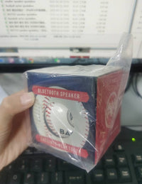 HKM-342355 Bluetooth Baseball Home Speaker - 600mAh Battery, USB Interface, 3W Output, White/Orange/Green