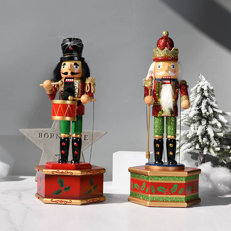 HKM-342419 European Style Painted Doll Music Box - Hemu, 15x13x36cm, Perfect for Christmas Decor