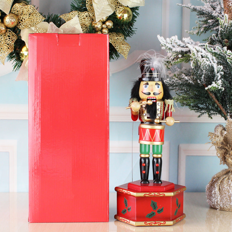 HKM-342419 European Style Painted Doll Music Box - Hemu, 15x13x36cm, Perfect for Christmas Decor