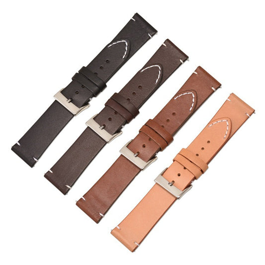 HKM-342803 Genuine Leather Watch Strap for Samsung S3 with Quick Release - Multiple Sizes and Colors Available