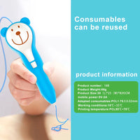 HKM-342867 Wireless 3D Drawing Pen for Kids with Low Temperature PCL Filament, Ideal for Creative Projects