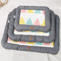 HKM-343059 Pet Mat for Cats and Dogs - Soft Cloth Litter Pad in Gray, Pink, and Blue