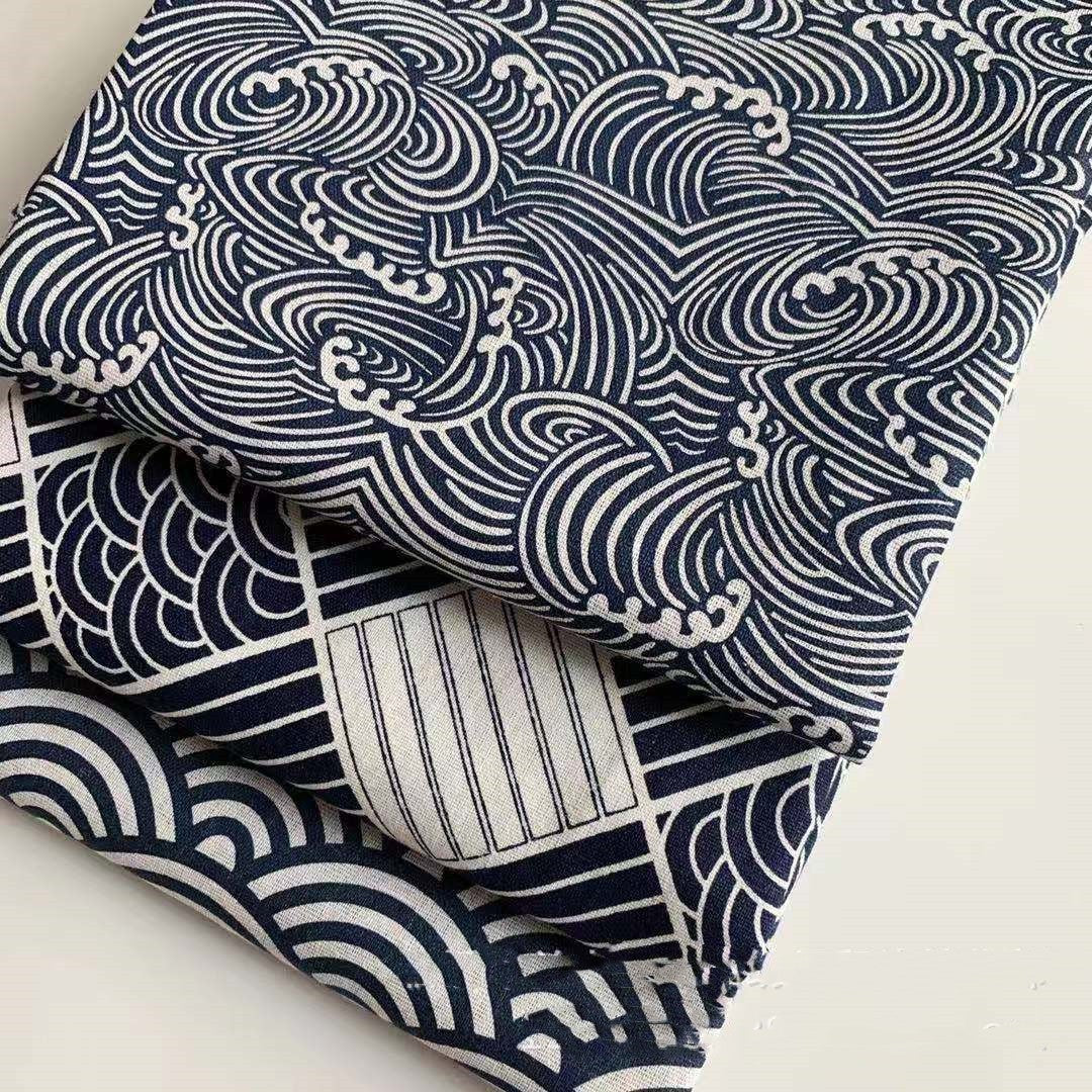 HKM-343123 Handmade Storm Linen Printed Tablecloth for Home Décor and Crafts