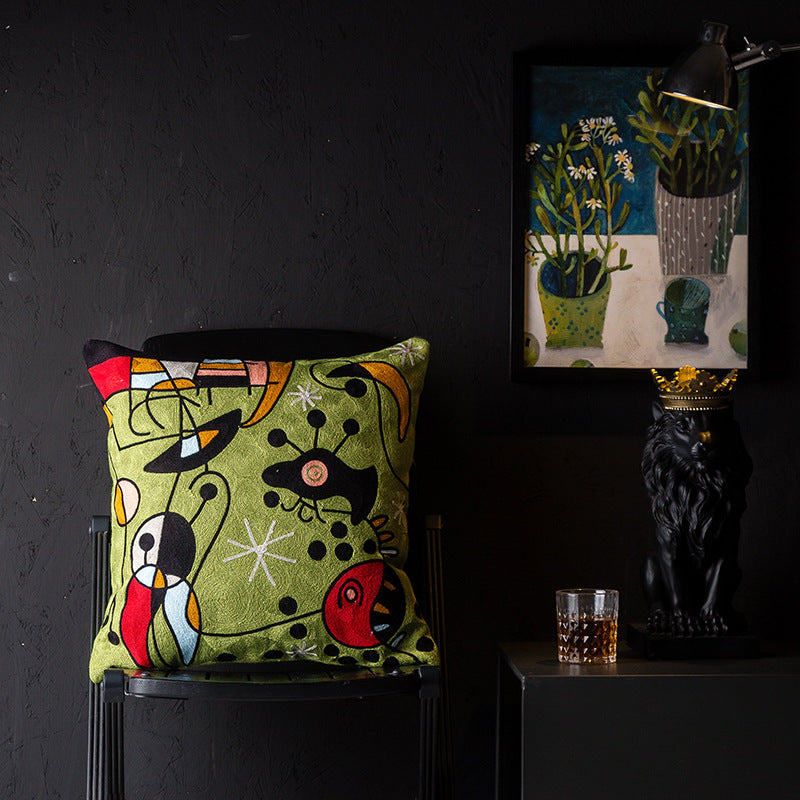HKM-343251 Geometric Abstraction Cotton Pillowcase - European Style Cushion Cover