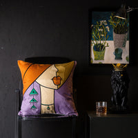HKM-343251 Geometric Abstraction Cotton Pillowcase - European Style Cushion Cover
