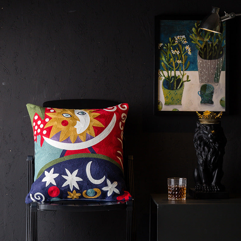 HKM-343251 Geometric Abstraction Cotton Pillowcase - European Style Cushion Cover