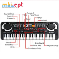 HKM-343251 Mini Battery Operated Light-Up Piano Toy for Babies and Toddlers, Educational Musical Instrument, 5 Scales