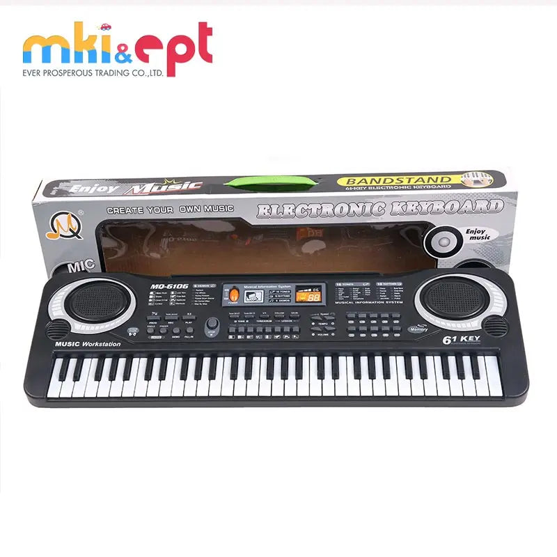 HKM-343251 Mini Battery Operated Light-Up Piano Toy for Babies and Toddlers, Educational Musical Instrument, 5 Scales