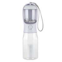 HKM-343315 3 In 1 Portable Pet Water Bottle and Food Feeder with Poop Bag Dispenser - Leak-Proof Design and Easy to Carry