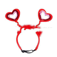 HKM-343443 Pet Valentine's Day Headband - Soft Cloth Hair Accessory for All Seasons