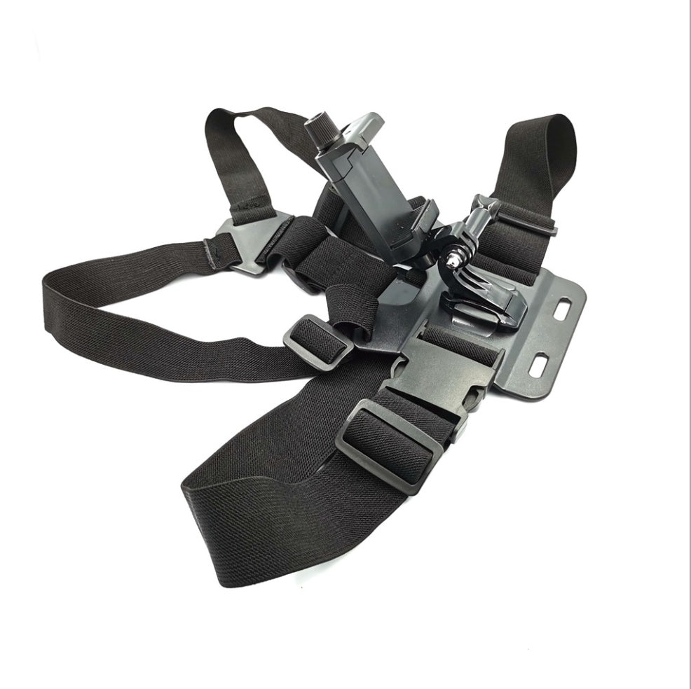 HKM-343507 Adjustable Chest Strap Holder for 4-6 Inch Mobile Phones and Sports Cameras