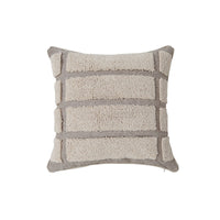 HKM-343507 Geometric Circle Tufted Pillow Cover in Cotton-Linen Blend, 45x45cm