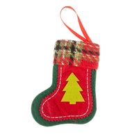 HKM-343571 Creative Christmas Socks Decoration Charms - Set of 4 Non-Woven Fabric Pendants