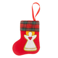 HKM-343571 Creative Christmas Socks Decoration Charms - Set of 4 Non-Woven Fabric Pendants