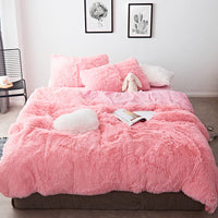 HKM-343763 Crystal Velvet Four-Piece Bedding Set in Cloud Mink Velvet - Personalized Fashion Design