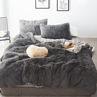 HKM-343763 Crystal Velvet Four-Piece Bedding Set in Cloud Mink Velvet - Personalized Fashion Design