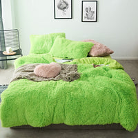 HKM-343763 Crystal Velvet Four-Piece Bedding Set in Cloud Mink Velvet - Personalized Fashion Design