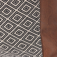 HKM-343827 American Style PU and Cotton Sofa Cushion Pillowcase - 45x45cm
