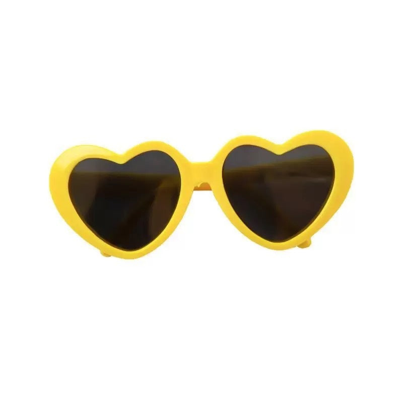 HKM-343955 Pet Sunglasses with Sunflower and Love Patterns - Stylish Resin Frames for All Seasons