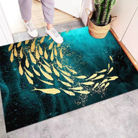 HKM-344275 Dirt-Resistant Flannel Carpet Mat for Entryway, Bedroom, and Living Room - Anti-Slip Water Absorbent Design