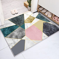 HKM-344275 Dirt-Resistant Flannel Carpet Mat for Entryway, Bedroom, and Living Room - Anti-Slip Water Absorbent Design
