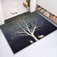 HKM-344275 Dirt-Resistant Flannel Carpet Mat for Entryway, Bedroom, and Living Room - Anti-Slip Water Absorbent Design