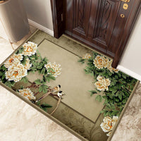 HKM-344275 Dirt-Resistant Flannel Carpet Mat for Entryway, Bedroom, and Living Room - Anti-Slip Water Absorbent Design