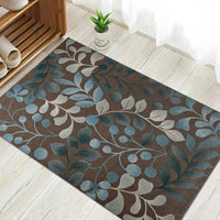 HKM-344275 Dirt-Resistant Flannel Carpet Mat for Entryway, Bedroom, and Living Room - Anti-Slip Water Absorbent Design