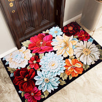 HKM-344275 Dirt-Resistant Flannel Carpet Mat for Entryway, Bedroom, and Living Room - Anti-Slip Water Absorbent Design