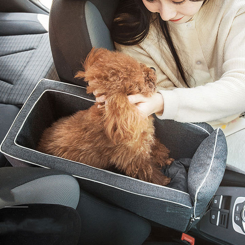 HKM-344403 Adjustable Soft Pillow Car Seat Pet Bed for Cats and Dogs - Machine Washable Transport Carrier