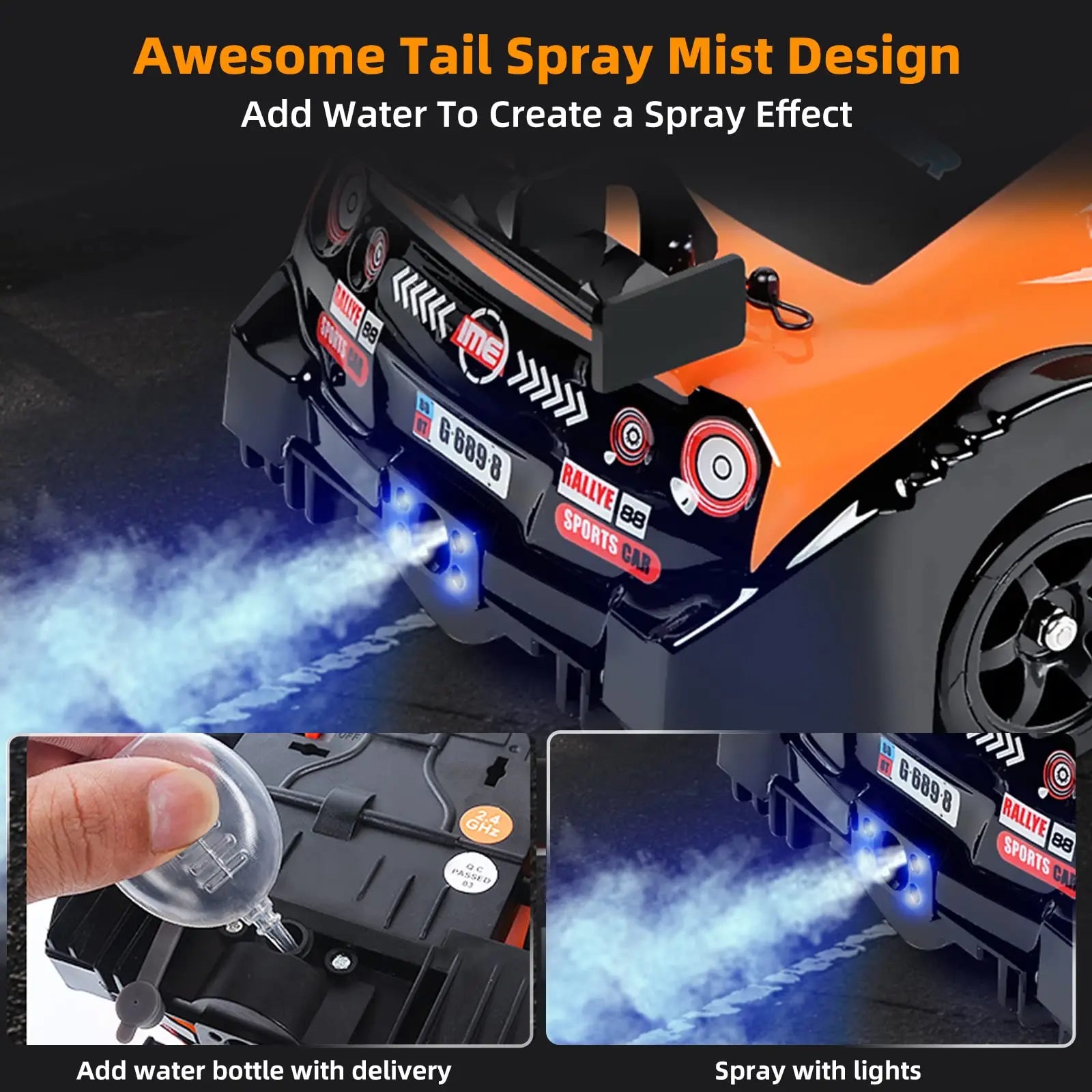 HKM-344403 Electric 1/16 Scale Remote Control Drift Car - 18KM/H Speed, 2.4GHz, Indoor/Outdoor for Ages 5+