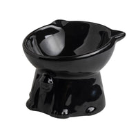 HKM-344467 Ceramic High Foot Cat Bowl for Stylish Pet Dining - Available in Multiple Colors