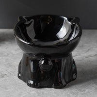 HKM-344467 Ceramic High Foot Cat Bowl for Stylish Pet Dining - Available in Multiple Colors